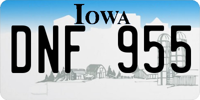 IA license plate DNF955