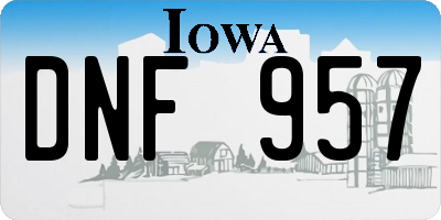 IA license plate DNF957