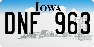 IA license plate DNF963