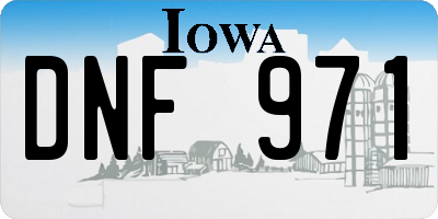 IA license plate DNF971