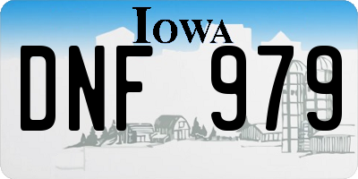 IA license plate DNF979