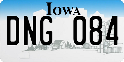 IA license plate DNG084