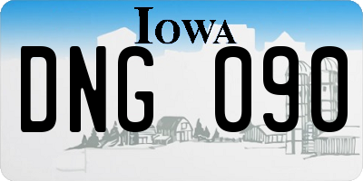 IA license plate DNG090