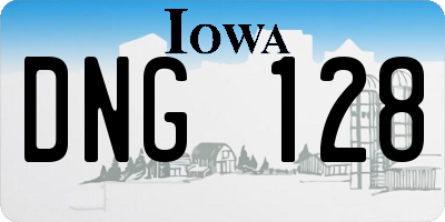 IA license plate DNG128