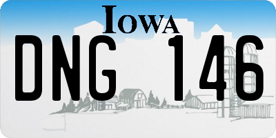 IA license plate DNG146