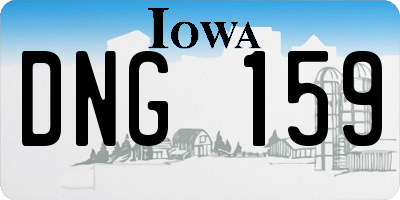 IA license plate DNG159