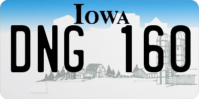 IA license plate DNG160