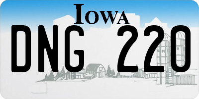 IA license plate DNG220