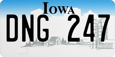 IA license plate DNG247
