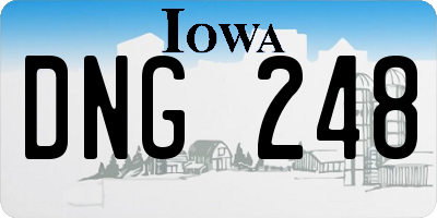 IA license plate DNG248