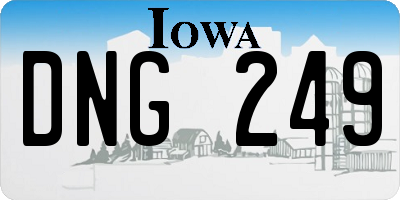 IA license plate DNG249