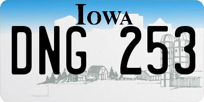 IA license plate DNG253