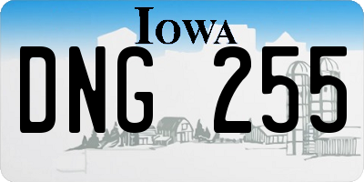IA license plate DNG255