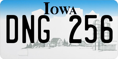 IA license plate DNG256