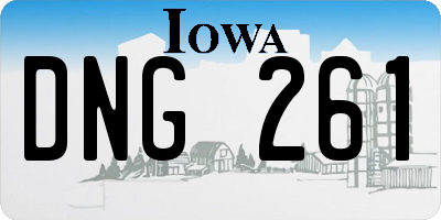 IA license plate DNG261