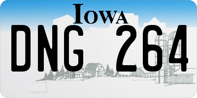 IA license plate DNG264