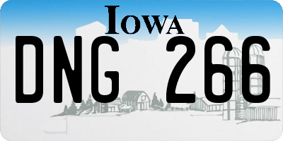 IA license plate DNG266
