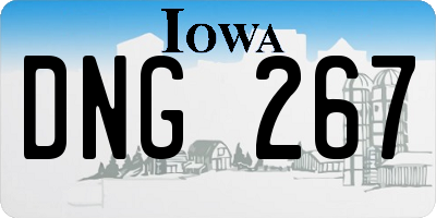 IA license plate DNG267