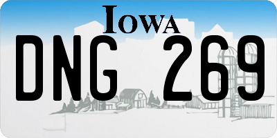 IA license plate DNG269