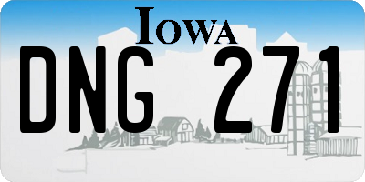 IA license plate DNG271