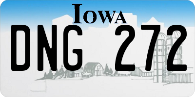 IA license plate DNG272