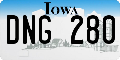 IA license plate DNG280