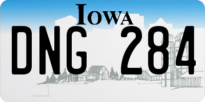 IA license plate DNG284