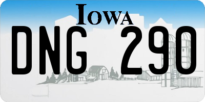 IA license plate DNG290