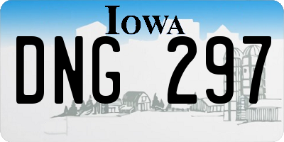 IA license plate DNG297