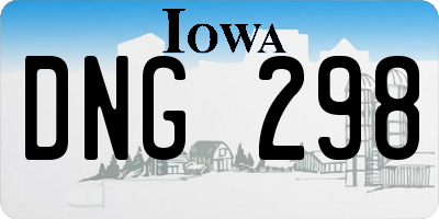 IA license plate DNG298