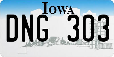 IA license plate DNG303