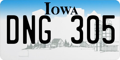 IA license plate DNG305