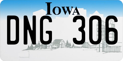IA license plate DNG306