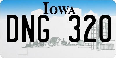 IA license plate DNG320