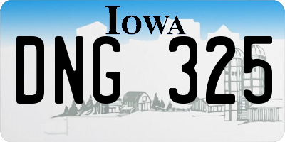 IA license plate DNG325