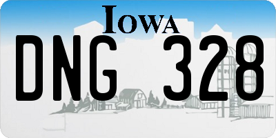 IA license plate DNG328