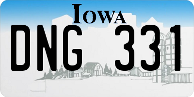 IA license plate DNG331