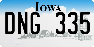 IA license plate DNG335