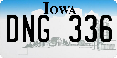 IA license plate DNG336