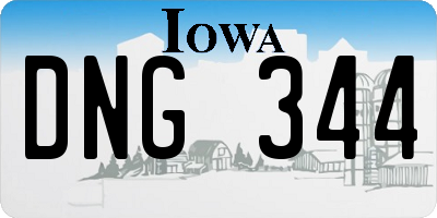 IA license plate DNG344