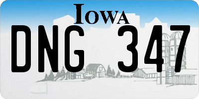 IA license plate DNG347
