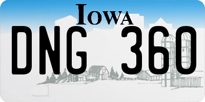 IA license plate DNG360
