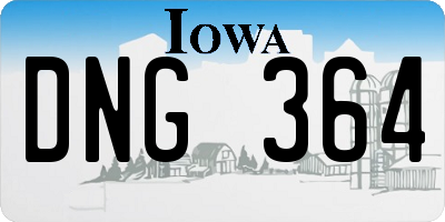 IA license plate DNG364