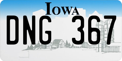IA license plate DNG367