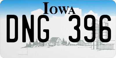 IA license plate DNG396