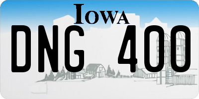 IA license plate DNG400