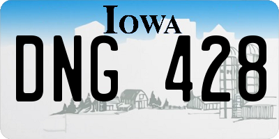 IA license plate DNG428