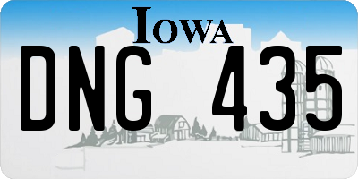 IA license plate DNG435