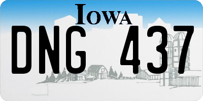 IA license plate DNG437