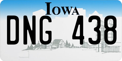 IA license plate DNG438